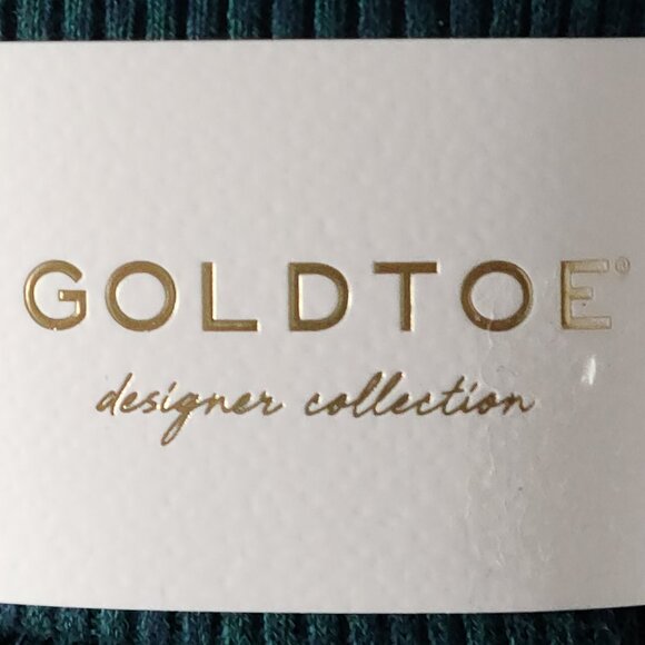 WOMENS GOLD TOE TURN CUFF MIDI CREW SOCKS LIMITED DESIGNER COLLECTOR EDITION - Picture 3 of 9